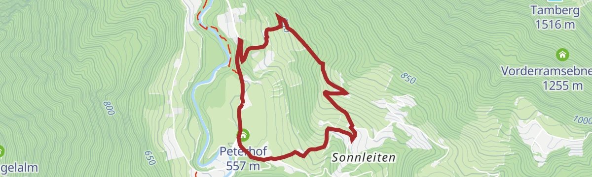 Route map: Tambergau